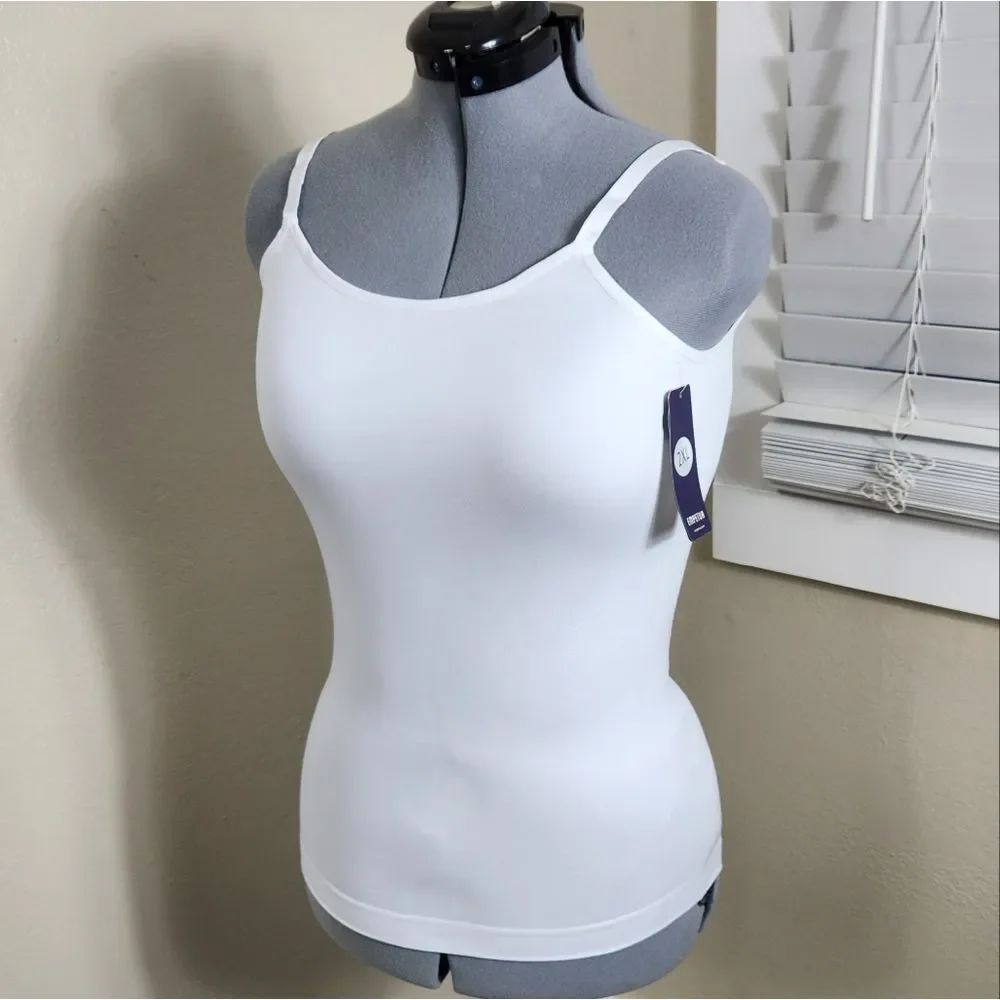 Shapermint Empetua 2XL White Scoop Neck Shapewear Cami Tank NWT
